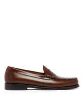 Shiny Brown Weejuns Larson Loafers | PDP | Antonia