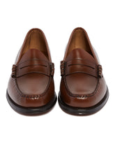 Shiny Brown Weejuns Larson Loafers | PDP | Antonia