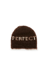 Brown Mohair Logo Hat | PDP | Antonia