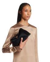Borsa T-Lock Clutch In Cavallino Nera | PDP | Antonia