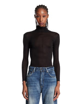 Black Sheer Silk Top | PDP | Antonia