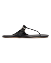 Black Leather Thong Sandals | PDP | Antonia