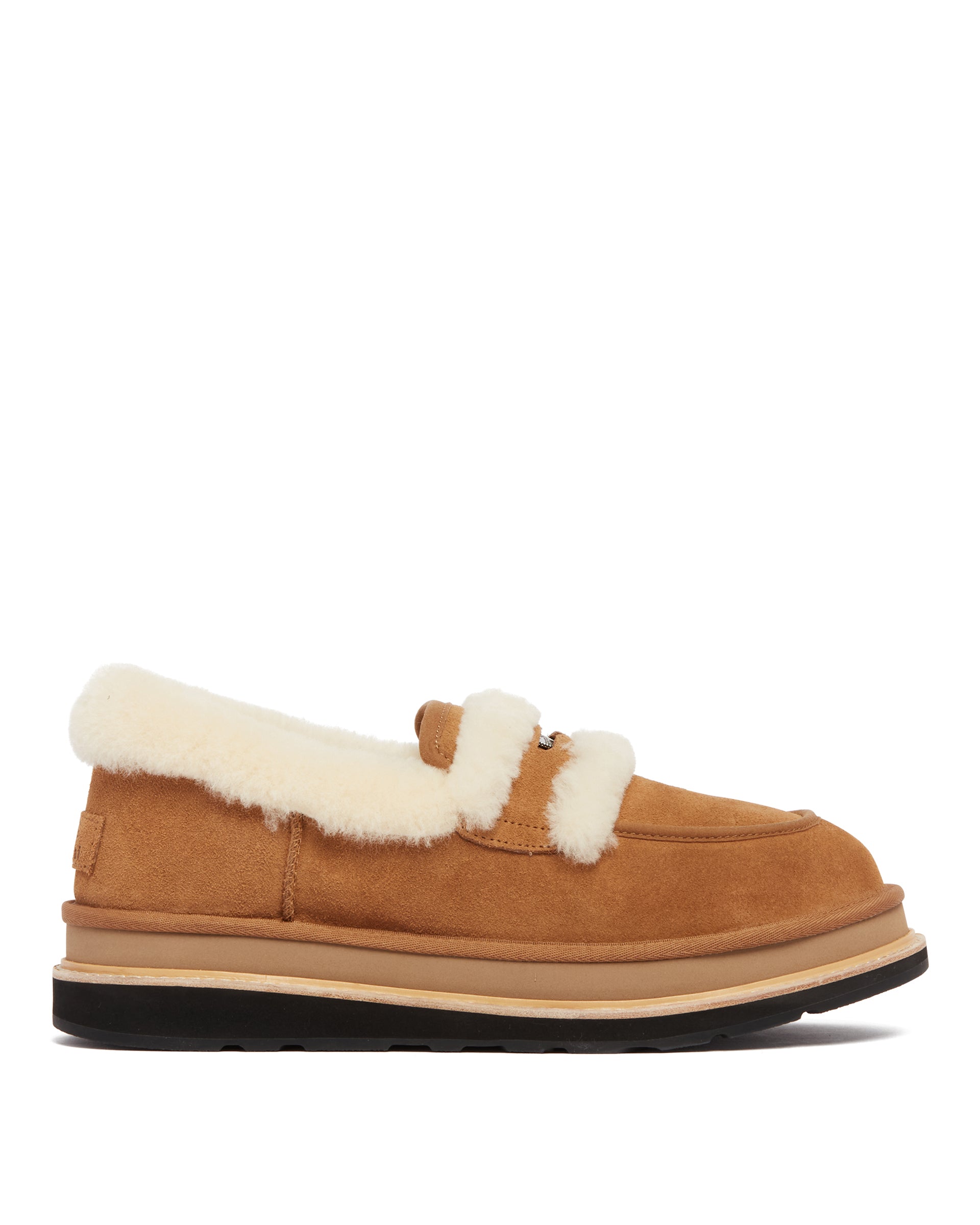 UGG X Sacai Beige Leather Loafers | UGG - Antonia
