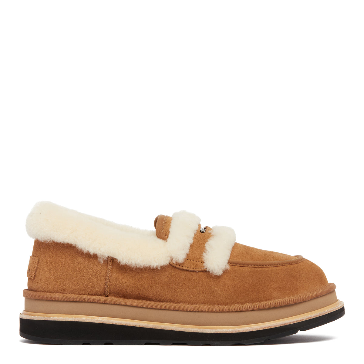 UGG X Sacai Beige Leather Loafers | UGG - Antonia