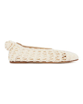 White Crochet Ballerinas | PDP | Antonia