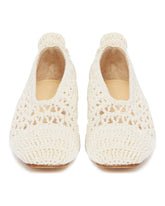White Crochet Ballerinas | PDP | Antonia