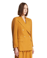 Blazer Luisa In Lino E Seta Arancione | PDP | Antonia
