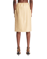 Beige Leather Skirt | PDP | Antonia