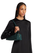 Green Le Teckel Medium Suede Bag | PDP | Antonia