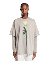 T-Shirt A Strati Con Grafica Grigia | PDP | Antonia