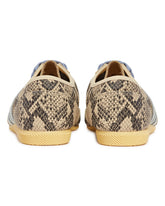 Beige Japan Python-Print Sneakers | PDP | Antonia