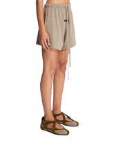 Dark Beige Cotton Shorts | PDP | Antonia