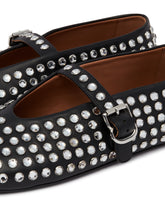 Black Flat Rhinestone Ballerinas | PDP | Antonia