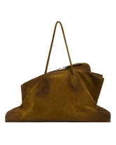 Green Suede Large Passeggiata Bag | PDP | Antonia