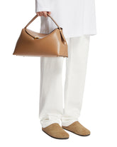 Beige T-Lock Leather Top Handle Bag | All | Antonia