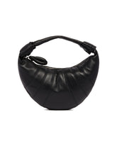 Black Midi Croissant Bag | PDP | Antonia