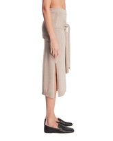 Beige Trompe L'Oeil Skirt | PDP | Antonia