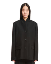 Black Overlay Suit Jacket - GIACCHE DONNA | PLP | dAgency