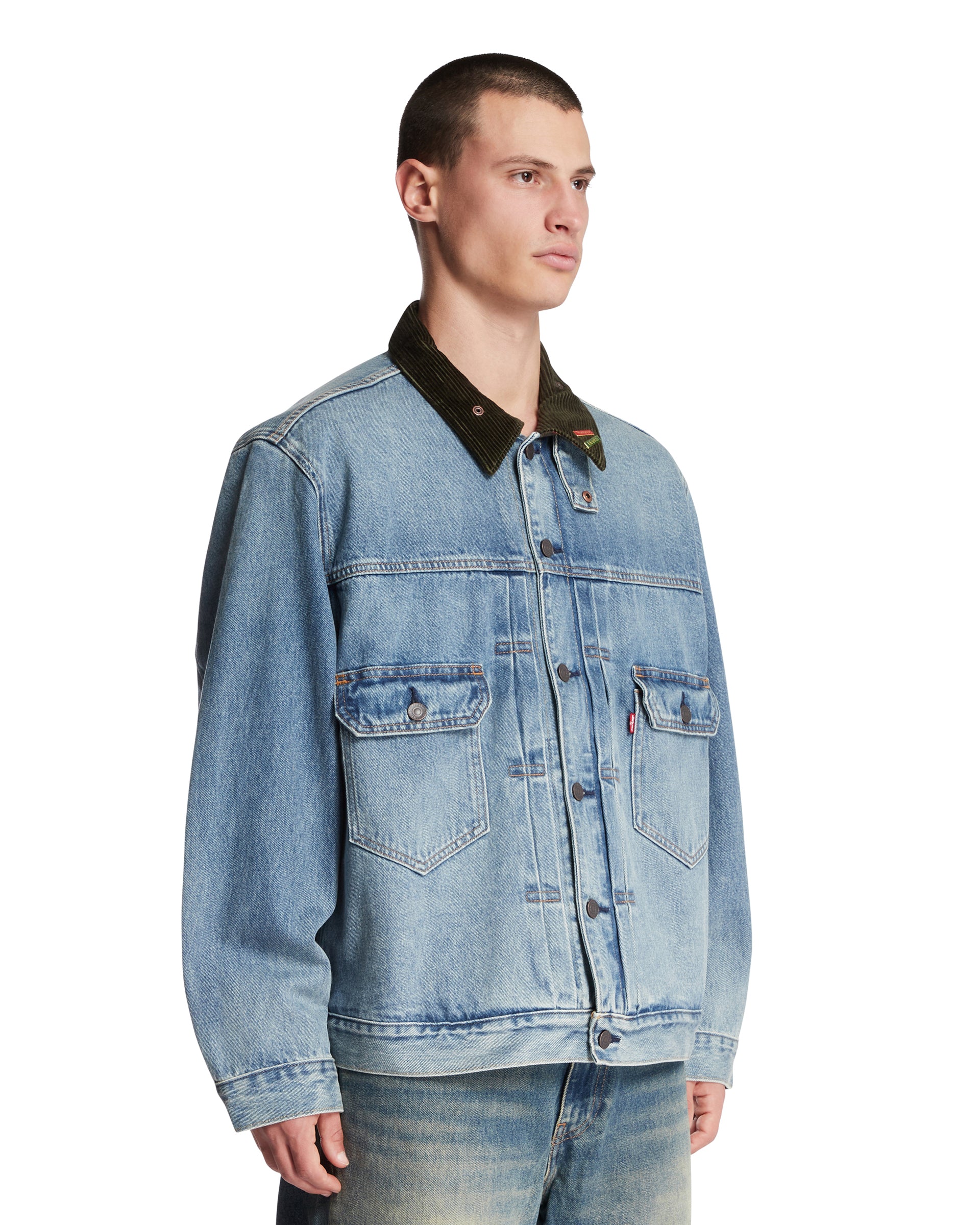 Levi's x Barbour Blue Type II Trucker Denim Jacket | LEVI'S - Antonia