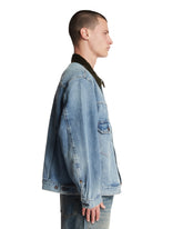Levi's x Barbour Blue Type II Trucker Denim Jacket | PDP | Antonia