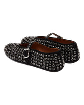 Black Flat Ballerina with Rhinestones | PDP | Antonia