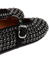 Black Flat Ballerina with Rhinestones | PDP | Antonia