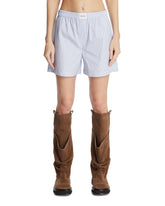 Blue Boxer-Style Shorts | PDP | Antonia