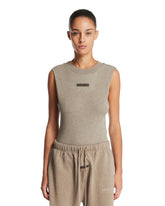 Dark Beige Cotton Top | PDP | Antonia