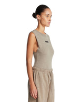 Dark Beige Cotton Top | PDP | Antonia