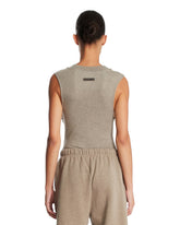 Dark Beige Cotton Top | PDP | Antonia