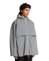 Gray Hooded Windbreaker Jacket | PDP | Antonia