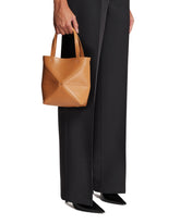 Beige Small Puzzle Fold Tote | PDP | Antonia