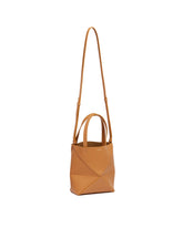 Beige Small Puzzle Fold Tote | PDP | Antonia