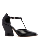 Black Wave T-Bar Pumps | PDP | Antonia