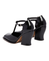 Black Wave T-Bar Pumps | PDP | Antonia