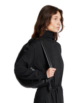 Black Leather Medium Croissant Bag | PDP | Antonia