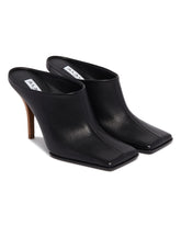 Black Leather Mules | PDP | Antonia