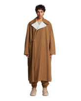 Brown Wool-Blend Long Trench Coat | PDP | Antonia