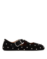 Black Crossed Strap Ballet Flats | All | Antonia