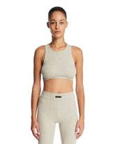 Beige Ribbed Crop Top | PDP | Antonia