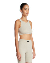 Beige Ribbed Crop Top | PDP | Antonia