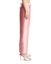 Pink Silk Blend Trousers | PDP | Antonia