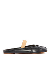 Black Tabi Ballerinas with Elastic Strap | PDP | Antonia