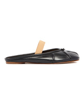 Black Tabi Ballerinas with Elastic Strap | PDP | Antonia