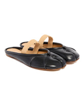 Black Tabi Ballerinas with Elastic Strap | PDP | Antonia