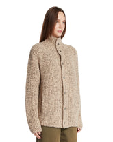 Beige Cloud Melange Cardigan | PDP | Antonia