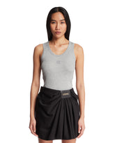 Loewe Paulas Ibiza Gray Anagram Silk Top | PDP | Antonia