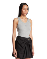 Loewe Paulas Ibiza Gray Anagram Silk Top | PDP | Antonia