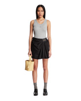 Loewe Paulas Ibiza Gray Anagram Silk Top | PDP | Antonia