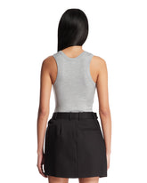 Loewe Paulas Ibiza Gray Anagram Silk Top | PDP | Antonia